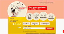 Desktop Screenshot of clicbeaute.fr