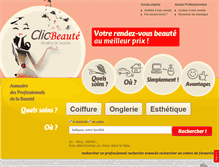 Tablet Screenshot of clicbeaute.fr